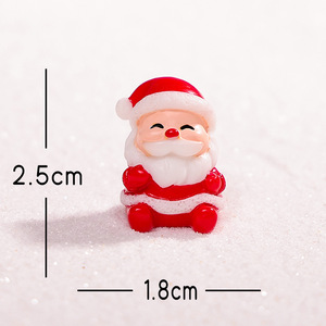 <b>Christmas</b> Santa Claus Gift <b>Box</b> Ornament Snow Scene Resin DIY Craft Decorative Small Ornament - Product Image 6