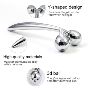 Rouleau de massage facial 3D à découpe diamantée, outil de lifting en alliage de zinc à angle doré de 70 degrés, vente en gros - Product Image 4