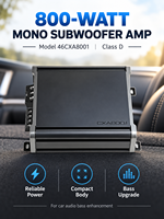 CX A800.1 Mono Class D Subwoofer Amplifier 800W Penguat Audio Mobil dengan Equalizer dan Crossover Terintegrasi Bluetooth 12-24V Sistem Suara Kendaraan