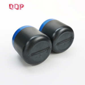 Pot en HDPE noir de 600 ml, 750 ml, 1000 ml avec bouchon à vis bleu pour poudre protéinée, masque capillaire, gommage corporel – Couleurs personnalisées disponibles - Product Image 4