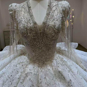 Vestido de Novia con Hermosos Adornos, Estilo Princesa, Talla Grande, Vestido De Noiva Lsjj68 - Product Image 3