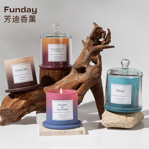 Bougie parfumée de haute qualité au parfum agréable, avec cloche dorée et dégradé de couleurs Dopamine, idéale pour mariage, fête de mi-automne, anniversaire ou comme souvenir. - Product Image 3