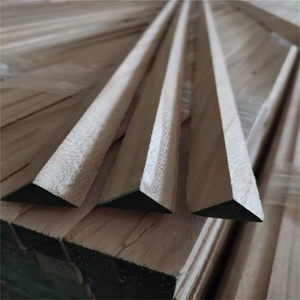Moulures en bois massif de paulownia de haute qualité, bande de chanfreinage avec lattes carrées, triangulaires et trapézoïdales - Product Image 3