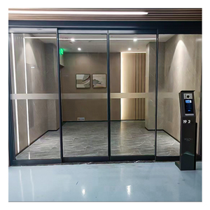 Puerta de sistema deslizante de vidrio automático de perfil de aluminio con sensor de movimiento de microondas haz infrarrojo - Product Image 6
