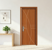 Portes battantes modernes en bois et aluminium insonorisées et ignifuges pour chambres d'hôtels de luxe et intérieurs de maisons