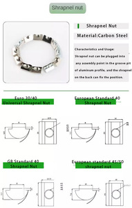 Nhà máy cung cấp M4 M5 M6 M8 khe cắm vuông t Nut Nickel mạ thép mùa xuân lá cho nhôm hồ sơ DIN tiêu chuẩn Nuts - Product Image 2