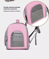 Sac à dos respirant pour animaux de compagnie avec fenêtre transparente et trous de ventilation supérieurs, idéal pour les promenades en parc et les sorties avec votre animal.