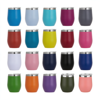 Tasse à café isotherme double paroi 12 oz en acier inoxydable, gobelet à vin anti-fuite pour la maison, le bureau, les voyages et le camping