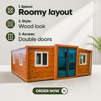 Maison conteneur de luxe en acier de 20 pieds et 40 pieds, à toit plat, pliable et extensible, design mobile détachable pour chambre d'hôtel à usage temporaire