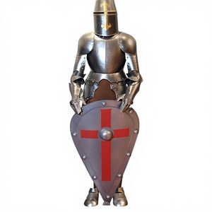 Armure Romaine Antique Faite à la Main en Fer Forgé Luo Wei, Chevalier Médiéval, Ornement de Sol de 1,6 m pour Décoration de Bar et Café - Product Image 1