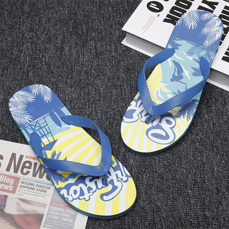 Summer Slippers Beach Slides Print Thong Flip Flops Rubber Thong Design Cheap Personalized Flip Flop
