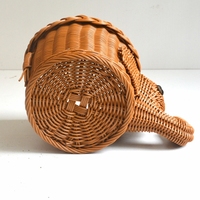 Panier de rangement en rotin tissé en forme d'éléphant, livraison gratuite