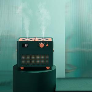 Retro Record Dual <b>Mist</b> <b>Humidifier</b> USB Powered Ultrasonic Cool Warm <b>Mist</b> Home Office Desk Air Moisturizer 7kg Hr - Product Image 4