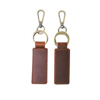 Mousqueton de luxe personnalisé en cuir avec anneau, breloque promotionnelle pour sac, accessoires, design unique de pendentif clé, étanche et écologique