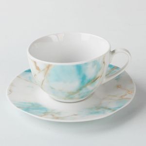 GXKC Gold Flower <span class=keywords><strong>Vajilla</strong></span> Platos de porcelana de cerámica Royal New Bone China Dinner Sets <span class=keywords><strong>Vajilla</strong></span> de lujo - Product Image 3