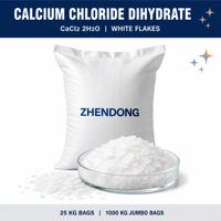 Chlorure de calcium dihydraté en vrac, matière première chimique pour usage industriel