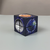 Jouet préscolaire personnalisé en plastique à Surface lisse, Puzzle Infinity pliable, Mini Cube magique, vente en gros