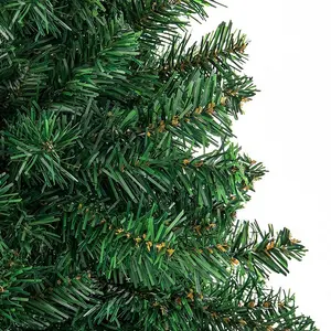 Pohon Natal buatan PVC, dekorasi pohon Natal penuh liburan/6 kaki/7 kaki