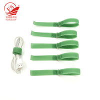 Stock d'attaches de câble en nylon bande élastique dos à dos crochet et boucle sangle attache colorée réutilisable pour sacs vêtements chaussures