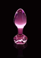 Pretty Daisy Flower Glass Dildo Anal Plug Butt Insert Sex Toy para mujer hombre