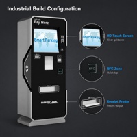 Terminal de paiement intelligent PASVISION pour stationnement en libre-service, communication Ethernet, acier inoxydable, protection IP65, lecteur de carte NFC, barrière