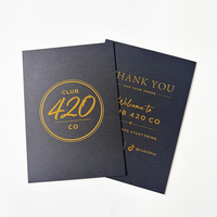 Tarjeta de Felicitación de Lujo con Logotipo Personalizado, Tarjeta de Agradecimiento, Impresión Offset, Estampado en Oro, Barnizado Mate, para Ocasiones Festivas, Papel