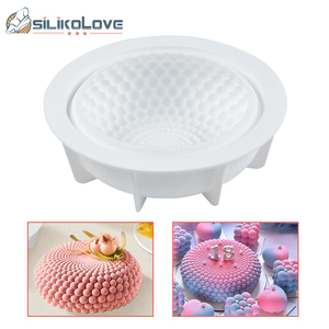 Diy 7,6 incn mousse cake molde de silicona de grado alimenticio postre francés hornear 3D pastel para hornear molde de pastelería - Product Image 2
