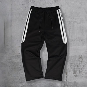 Pantalons de survêtement personnalisés à patchwork très vendus, pantalons de sport pour hommes, pantalons de survêtement de haute qualité à jambe droite avec bande latérale pour hommes - Product Image 2