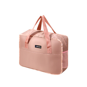 Sac fourre-tout de voyage de grande capacité en tissu Oxford résistant à l'eau 20-35L pour les voyages de loisirs, couleur unie avec lettres brodées - Product Image 5