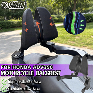 Adatto per la moto Honda ADV350. Sedile Posteriore Alluminizzato per Personalizzazione FORZA NSS350, Comfort del Passeggero con Schienale - Product Image 1