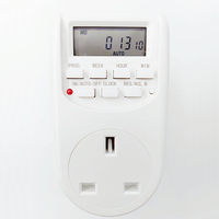 Interruptor de Tiempo Digital Programable de 24 Horas Tipo MCB con Enchufe del Reino Unido, Ciclo de Repetición Infinito, Temporizador Intermitente, Enchufe Eléctrico IP20
