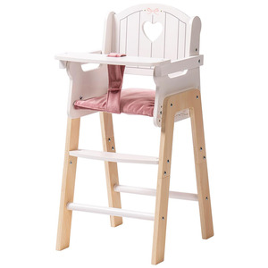 <span class=keywords><strong>Chaise</strong></span> <span class=keywords><strong>haute</strong></span> de poupée <span class=keywords><strong>en</strong></span> <span class=keywords><strong>bois</strong></span> rose pour poupées de 18 pouces jouet de jeu de simulation réglable avec accessoires d'alimentation - Product Image 1