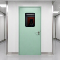 Porte battante anti-poussière certifiée GMP en acier inoxydable 304 pour salle blanche, atelier, hôpital, laboratoire