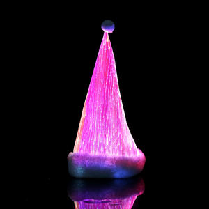 قبعة عيد الميلاد المطرزة ، قبعة سانتا القطيفة ، إكسسوارات عيد الميلاد بالجملة ، قبعات ليد راقصة فاخرة - Product Image 3