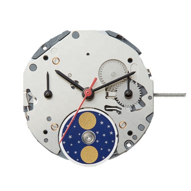 Miyota Japanese Made 3 Eyes Multi-function Moon-Phase 6P20 Quartz Watch Movement