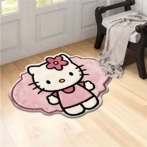 <span class=keywords><strong>Tapis</strong></span> antidérapant en forme de Hello, en flanelle douce, lavable, paillasson mignon de dessin animé pour chambre d'enfant, <span class=keywords><strong>tapis</strong></span> de salon - Product Image 1