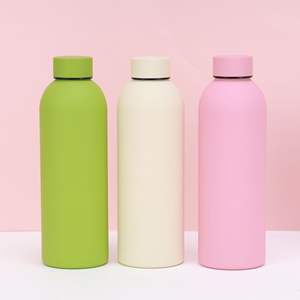 500ml borraccia sportiva doppia parete in acciaio inox isolato pallone sottovuoto con manico per la schiena a scuola di gomma vernice <span class=keywords><strong>tazza</strong></span> - Product Image 2