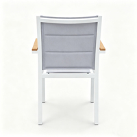Chaise de jardin en aluminium avec tissu en maille, chaise de jardin robuste et durable