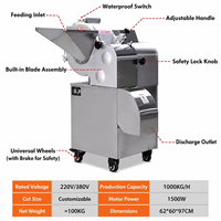 Commerciële machine voor het snijden van wortelen, aardappelen en uien, machine voor het snijden van groenten, fruit en diepvriesvlees, snijmachine
