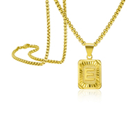 2024 collier initial personnalisé collier plaqué or mode Alphabet A-Z collier en acier inoxydable