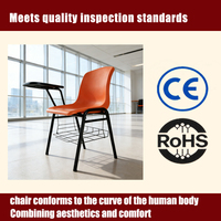 Chaise empilable moderne en plastique et métal pour salle de conférence, salle de réunion, formation, mobilier scolaire, vente en gros