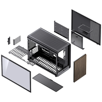 2026 New JONSBO D33 WOOD Black MATX Case Wooden Computer Case Compact Mid Tower Gaming Desktop PC Chassis