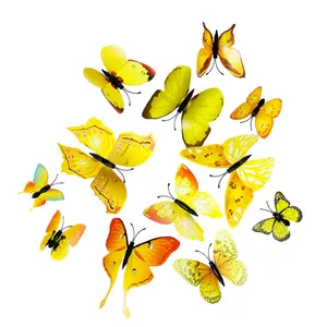 12 confezioni PVC 3D farfalla magneti per frigorifero adesivi murali con magnete per Wall Art Decor artigianato decorazioni per feste a casa 090017