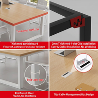 Mesa de Conferencia, Escritorio Largo, Juego de Sillas de Oficina, Bambú, 16 Personas, Moderna, Minimalista, Rectangular, Estación de Trabajo, Mesa de Reuniones