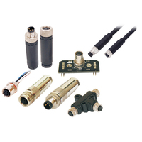 Conector de Enchufe SIGNAL M8 de 3-8 Pines, Curvo a 90 Grados, Carcasa de PC Impermeable IP68, Chapado en Oro, para la Industria de Automatización de PCB