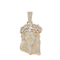 Pendentif Jésus en Moissanite, Pendentif Diamant Personnalisé pour Couple, Homme, Instagram, Hip Hop, Chaîne Cubaine, Accessoires