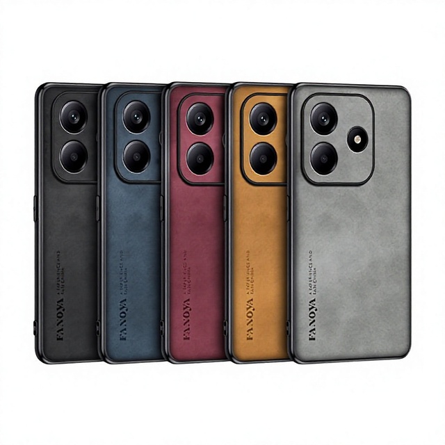 Sheepskin Style Ultra Thin PC Leather Anti Fingerprint Minimalist Mobile Phone Case for Redmi Note 15 & 13