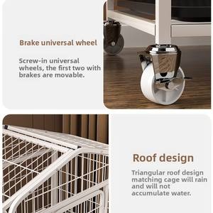 Kandang Anjing Ukuran Kecil hingga Sedang dari Logam Tebal dengan Pola Solid untuk Anjing Teddy Golden Retriever untuk Penggunaan Rumah Tangga - Product Image 4