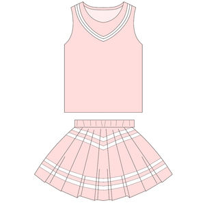 Offre Spéciale fille coton sans manches gilet jupe plissée <span class=keywords><strong>gymnastique</strong></span> vêtements ensemble enfants été chemise jupe respirant Tennis porter - Product Image 5