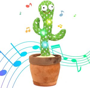 HUAYI cactus plush toys electronic shake talking dancing cactus toy Baby funny cactus